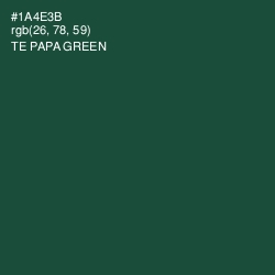 #1A4E3B - Te Papa Green Color Image