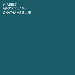 #1A5B67 - Chathams Blue Color Image