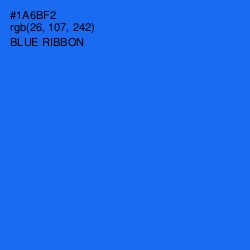 #1A6BF2 - Blue Ribbon Color Image