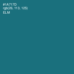 #1A717D - Elm Color Image