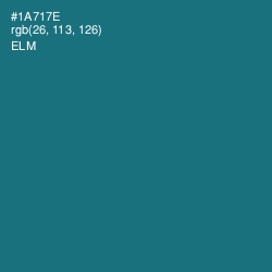 #1A717E - Elm Color Image