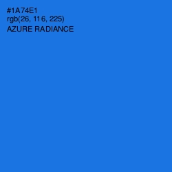 #1A74E1 - Azure Radiance Color Image