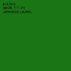 #1A7515 - Japanese Laurel Color Image