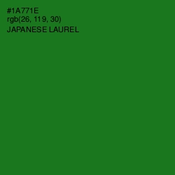 #1A771E - Japanese Laurel Color Image