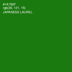#1A790F - Japanese Laurel Color Image