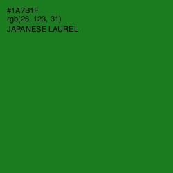 #1A7B1F - Japanese Laurel Color Image