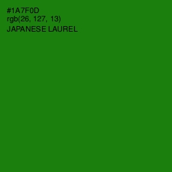 #1A7F0D - Japanese Laurel Color Image