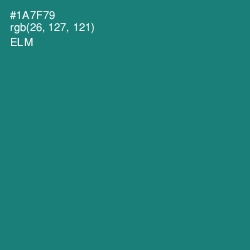 #1A7F79 - Elm Color Image