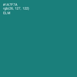 #1A7F7A - Elm Color Image