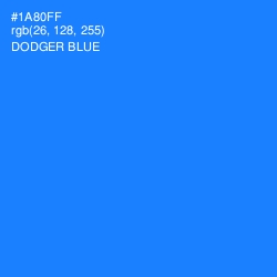 #1A80FF - Dodger Blue Color Image