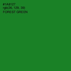 #1A8127 - Forest Green Color Image