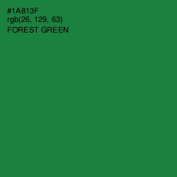 #1A813F - Forest Green Color Image