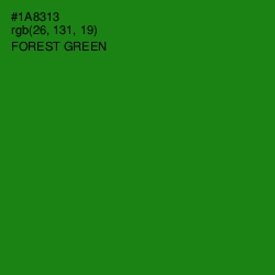 #1A8313 - Forest Green Color Image