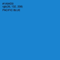 #1A84D0 - Pacific Blue Color Image