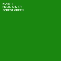 #1A8711 - Forest Green Color Image