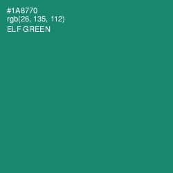 #1A8770 - Elf Green Color Image