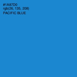 #1A87D0 - Pacific Blue Color Image