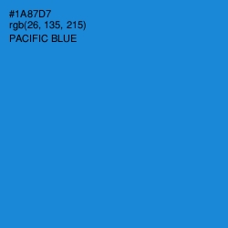 #1A87D7 - Pacific Blue Color Image