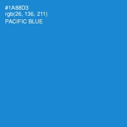 #1A88D3 - Pacific Blue Color Image