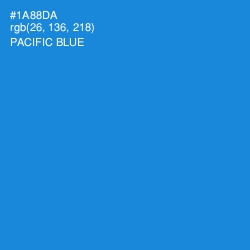 #1A88DA - Pacific Blue Color Image