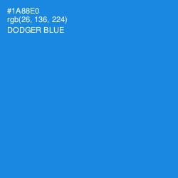 #1A88E0 - Dodger Blue Color Image