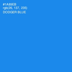 #1A89EB - Dodger Blue Color Image