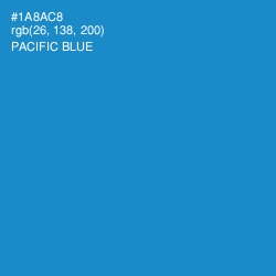 #1A8AC8 - Pacific Blue Color Image