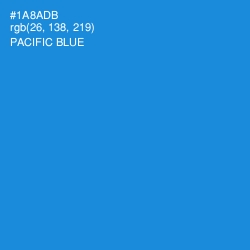 #1A8ADB - Pacific Blue Color Image