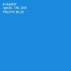 #1A8ADE - Pacific Blue Color Image