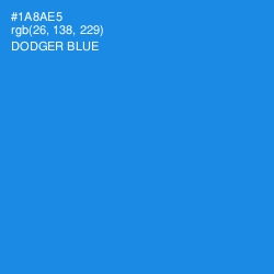 #1A8AE5 - Dodger Blue Color Image