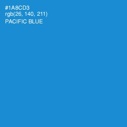 #1A8CD3 - Pacific Blue Color Image