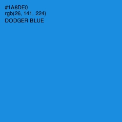 #1A8DE0 - Dodger Blue Color Image