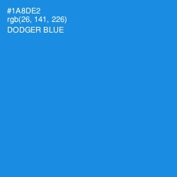 #1A8DE2 - Dodger Blue Color Image