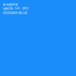 #1A8DFB - Dodger Blue Color Image