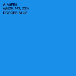 #1A8FE9 - Dodger Blue Color Image