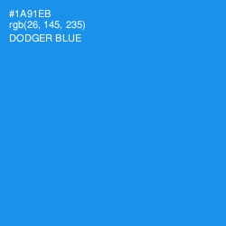 #1A91EB - Dodger Blue Color Image