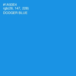 #1A93E4 - Dodger Blue Color Image