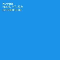 #1A93E8 - Dodger Blue Color Image