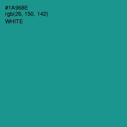 #1A968E - Blue Chill Color Image