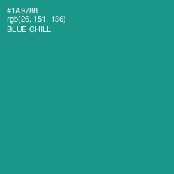 #1A9788 - Blue Chill Color Image