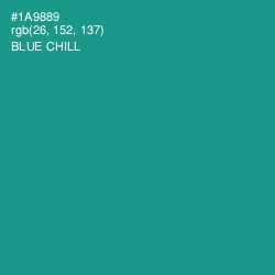 #1A9889 - Blue Chill Color Image