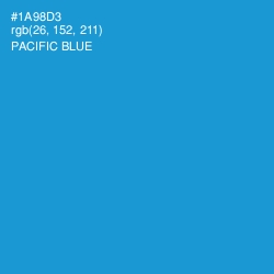 #1A98D3 - Pacific Blue Color Image