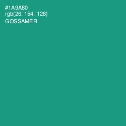 #1A9A80 - Gossamer Color Image