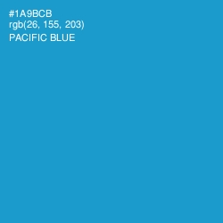 #1A9BCB - Pacific Blue Color Image