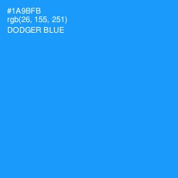 #1A9BFB - Dodger Blue Color Image