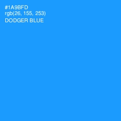 #1A9BFD - Dodger Blue Color Image