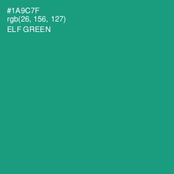 #1A9C7F - Elf Green Color Image