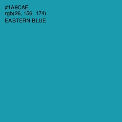 #1A9CAE - Eastern Blue Color Image