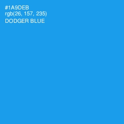 #1A9DEB - Dodger Blue Color Image