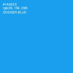 #1A9EEE - Dodger Blue Color Image